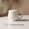 Taza Cerámica Minimalista Moderna para Uso en Oficina, Taza de Oficina con Tapa para Separación de Té y Agua, Pintada a Mano Pura