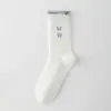 Novas Meias de Outono e Inverno para Mulheres, Meias de Cano Médio com Laço e Borda Enrolada, Meias Slouch Versáteis Color-Blocking, Meias Slouch de Primavera e Outono para Mulheres