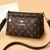Bolsa de Bolso Multicamadas Bolsa Transversal Feminina 2024 Nova Bolsa Feminina de Couro Genuíno Bolsa para Mãe de Meia-Idade Bolsa de Ombro Fashion para Sogra