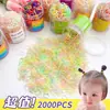 Gomas para el Cabello Desechables para Bebés, Tamaño Pequeño, Coloridas, Delgadas, Bandas Elásticas No Dañinas para Bebés, Cuerdas para el Cabello, Gomas para el Cabello
