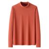 [De Terciopelo autocalentable] camiseta básica de cuello semi-alto y camiseta cálida tipo jersey