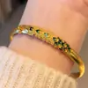 Pulsera de Oro Arena de Vietnam de 5MM con Artesanía Antigua Heredada para Mujer Banda Lisa Mate Aleación Sólida Chapado en Oro Artesanía Antigua Heredada