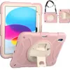 Comércio exterior para capa de couro com suporte invisível para iPad 10ª geração 10,9 polegadas rotativa 2022 compartimento para caneta concha protetora tripla prova