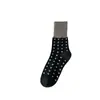 Calcetines de Lana para Mujer, Calcetines de Media Pantorrilla, Estilo Otoño e Invierno, Engrosados y Forrados de Felpa, Cálidos, Bloque de Color, Lunares, Calcetines Holgados Estilo Ins, Venta al por Mayor