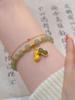Cosas buenas suceden colgante de tarjeta de bendición de doble cadena pulsera con cuentas diseño de nicho ins para mujer versátil lujo ligero regalo para mejor amiga