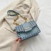 Bolsa de Ombro Texturizada Moda para o Dia a Dia 2023 Verão Popular Coreana ins Estilo Estrangeiro Retrô Pequena Quadrada