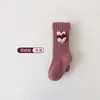 Leggings para niña de algodón peinado con estampado de corazones, colección otoño e invierno 2026, mallas lisas dulces para niña, disponibles para venta al por mayor con envío gratis