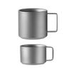 Taza de Café de Titanio Puro en Stock de Fábrica Taza para Camping Camping Café Té Taza Ligera de Titanio Puro Vaso de Agua