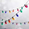 Fio de luzes de Natal Jiaxin plástico cor benzeno brilhante lâmpada falsa pingente pequeno para árvore de Natal decorações de feriado atacado