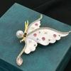 Broche de Mariposa de Diamantes de Lujo Ligero, Ramillete Niche Elegante y Sofisticado, Broche de Solapa Prensado Francés, Accesorios Elegantes para Mujer