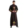 Fantasia de Halloween Cruzada Vampiro Zumbi Sacerdote Masculino Padrinho Zumbi Vampiro Cosplay Fantasia de Brincar