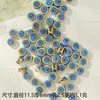 Cuentas de Cerámica Hechas a Mano Paquete de Materiales para Manualidades Redondas con Forma Especial Cuentas Sueltas Azules Sueltas Estudiante Niña Agujero Grande