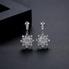 Brincos Jinse Snowflake Natal AAA Zircon Incrustado Brincos Femininos Exquisite European and American Jewelry Presentes