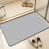 Alfombrilla de Baño, Alfombrilla Antideslizante de Color Sólido Simple Transfronteriza, Felpudo para Entrada de Baño, Alfombrilla Doméstica Absorbente de Agua de Tierra de Diatomeas