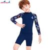 Traje de baño Nuevo de Verano para Niños Protección Solar al Aire Libre Traje de Baño Dividido Traje de Baño con Mangas Largas y Shorts Traje de Playa de Secado Rápido para Niños