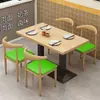 Snack Tienda de Fideos Barbacoa Desayuno Catering Comida Rápida Combinación de Mesa y Silla Tienda de Postres Té con Leche Mesa de Restaurante Comercial Económico