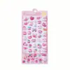 Pegatinas Infantiles de Dibujos Animados 3D en Relieve, Lindas Pegatinas de Cristal para Niñas, Pegatinas Transparentes 3D Divertidas para Decoración de Diarios