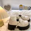 Sapatos Mary Jane de Cor Sólida para Mulheres 2026 Primavera Novos Tendência Cool Salto Bloco Sapatos de Salto Único com Fivela de Laço Estilo Japonês Sapatos Pequenos de Couro