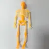 Esqueleto humano simulado de Halloween de 15 cm, se puede colgar como adorno de escritorio, accesorio 3D para festival de fantasmas, decoración de fiesta