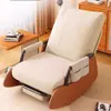 Silla Curva de Ocio Estilo Nórdico Silla para Siesta en Patio Balcón Sala de Estar Dormitorio Silla Mecedora Plegable Individual
