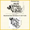 Utensílios de Cozinha Frases em Inglês Adesivos para Geladeira Adesivos de Parede Autoadesivos Fundo Decorativo para Parede de Cozinha de Restaurante ZN3163C