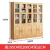 Combinação de Estante de Madeira Maciça, à Prova de Poeira, Simples e Moderna, com Portas de Vidro, de Chão, de Parede, Armário de Armazenamento para Quarto e Estudo