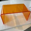 Mesa pequeña para ventanal de dormitorio, tablero de acrílico transparente, vidrio templado, diseño minimalista, adecuada para uso doméstico como tocador o mesa de centro