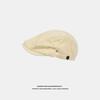 Boina de circunferencia de cabeza grande gorra progresiva retro color liso tamaño grande sombrero moda otoño e invierno artístico pana gorra de pintor hombres