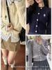 Cárdigan de Punto con Hombreras, de Alta Gama y Elegante, Suéter Impresionante para Mujer, Otoño e Invierno, Top Estilo Francés que Ceñe la Cintura, Primavera