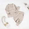 Pijamas de bebé de comercio exterior, ropa de otoño para bebé de algodón orgánico, pijamas de algodón orgánico para niños, ropa de hogar para niños pequeños y medianos.