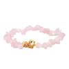 Pulsera de cuerda elástica color arena cristal rosa oro esmalte cloisonné tigre león lazo conejo pulsera para mujer entrega de una sola pieza