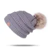 Gorro de punto con pompón para hombre y mujer de invierno, gorro cálido para exteriores de lana para curling, gorro cálido de exportación