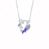 Collar de Iris Esmaltado para Mujer Lujo Ligero Nicho Gama Alta Estilo Nacional Colgante de Corona Redonda Joyería Cadena para Clavícula Venta al por Mayor