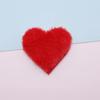 Pinza para el pelo Diadema Banda de goma con forma de corazón de Bonita Piel de Conejo Artificial Accesorios para Joyería DIY Accesorios Colgantes para Funda de Teléfono Móvil Bolsos Corazón