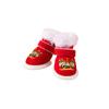 Zapatos Tang Bordados con Cabeza de Tigre Lindos para Perro de Otoño e Invierno Zapatos de Algodón Teddy Cálidos y Engrosados Antideslizantes Zapatos para Perro Mascota