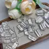 Pulseira de cristal branco natural lapidada dupla pedra solta acessórios DIY pulseira colar com acessórios de contas pingente atacado