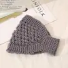 Banda para el cabello de lana tejida a mano para otoño e invierno, gorro de lana con protección para los oídos, banda para el cabello de ala ancha, accesorios para el cabello, tocado para mujer