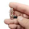 Rojo Nueve Ojos Tianzhu Lutong Jade Cuentas Dispersas Personajes Tianzhu Lezi Lutong Pulsera Collar Accesorios Cuentas