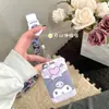 Cordão retrátil de desenho animado com fivela de puxar fácil, conjunto de cartões no atacado, corda longa para pescoço, crachá ajustável Sanrio cabeça grande