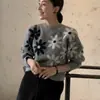 Nuevo Suéter de Punto Floral de Cuello Redondo Vintage Otoño/Invierno 2026 Versátil de Manga Larga para Mujer