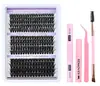 Set de Pestañas Postizas Transfronterizo, Pestañas Segmentadas para Comercio Exterior, Estilo Natural y Grueso, Pestañas de Autoinjerto, Al por Mayor en Stock