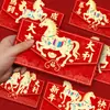 2026 Año del Caballo Creativos Sobres Rojos de Dibujos Animados Tridimensionales Estilo Chino Festival de Primavera Bolsas de Sobres Rojos de Cien Yuan Mil Yuanes Venta al por Mayor