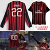 Camiseta AC Milan 1314 Traje de Fútbol Serie A Local Manga Corta No.22 Kakabalotelli Clásica Retro Ropa de Equipo