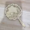 Venda Direta da Fábrica de Acessórios para Ímã de Geladeira DIY Moldura Redonda para Montagem de Fotos Bordado Letreiros Peças de Madeira Ímã de Geladeira Artesanal Moldura de Madeira