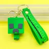 Llavero Colgante Personalizado Lindo Dibujo Animado 3D Minecraft Muñeco de PVC Encanto para Bolso de Pareja