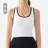 Chaleco de Yoga de Soporte Medio con Cuello en U, Copas Fijas, Espalda en I, Sin Mangas, Amigable con la Piel, Ajuste Delgado tipo "Piel Desnuda", Chaleco Deportivo
