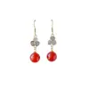 Nuevos Pendientes de Ágata Roja Natural, Elegantes y de Alta Gama, Pendientes para Mujer Inyectados en Oro de 14K, Pendientes Festivos y Simples de Nicho