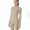 Roupas de Fitness com Forro de Lã para Inverno Feminino Manga Longa Esportiva Corrida Secagem Rápida Top de Yoga Jaqueta Fitness Roupas de Yoga Outono e Inverno