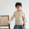 Suéter de Cashmere 100% Lã Gola Meia-Alta Infantil Meninos Meninas Malha Base M G Crianças Bebê Suéter Espesso