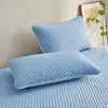 Funda de almohada de frijol de hielo de verano, acolchada y engrosada, un par de fundas de almohada, funda de almohada refrescante de seda de hielo, adecuada para almohadas individuales o dobles